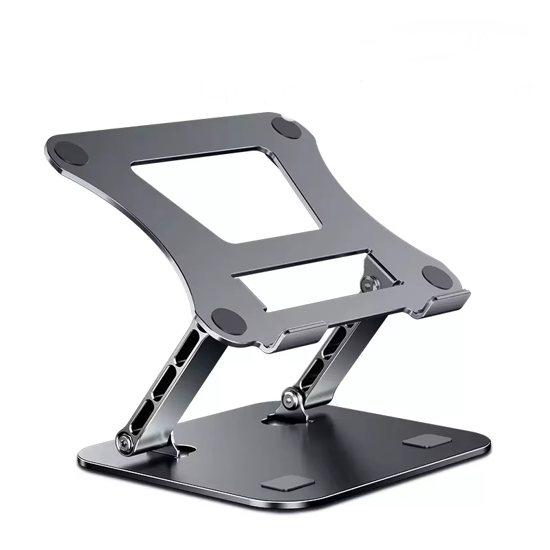 Liga de Alumínio Ajustável Phone Tablet Stand, Suporte para Tablet Laptop, Suporte Dobrável Portátil, Suporte de Refrigeração, Até 17"