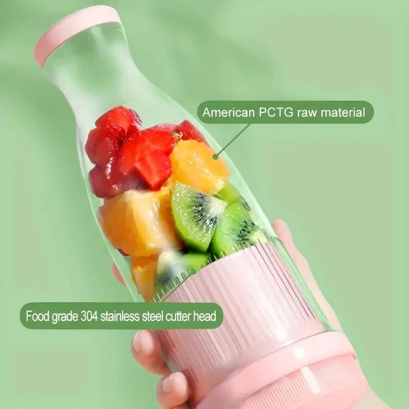 Copo espremedor elétrico usb portátil, liquidificador de 6 lâminas TopBlender