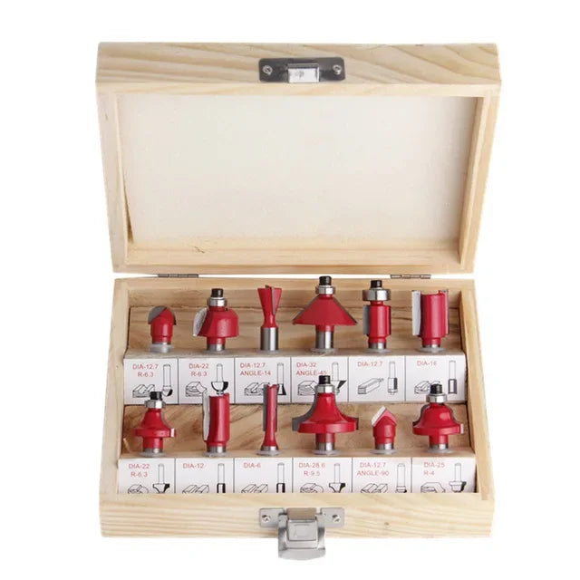Kit Supercorte de  fresas para marceneiros 12pçs