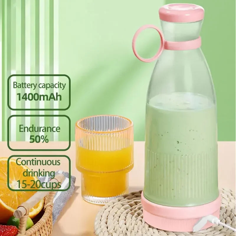 Copo espremedor elétrico usb portátil, liquidificador de 6 lâminas TopBlender