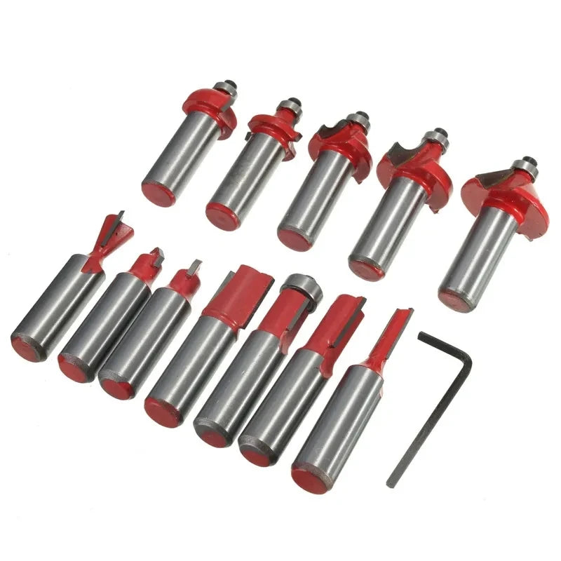 Kit Supercorte de  fresas para marceneiros 12pçs