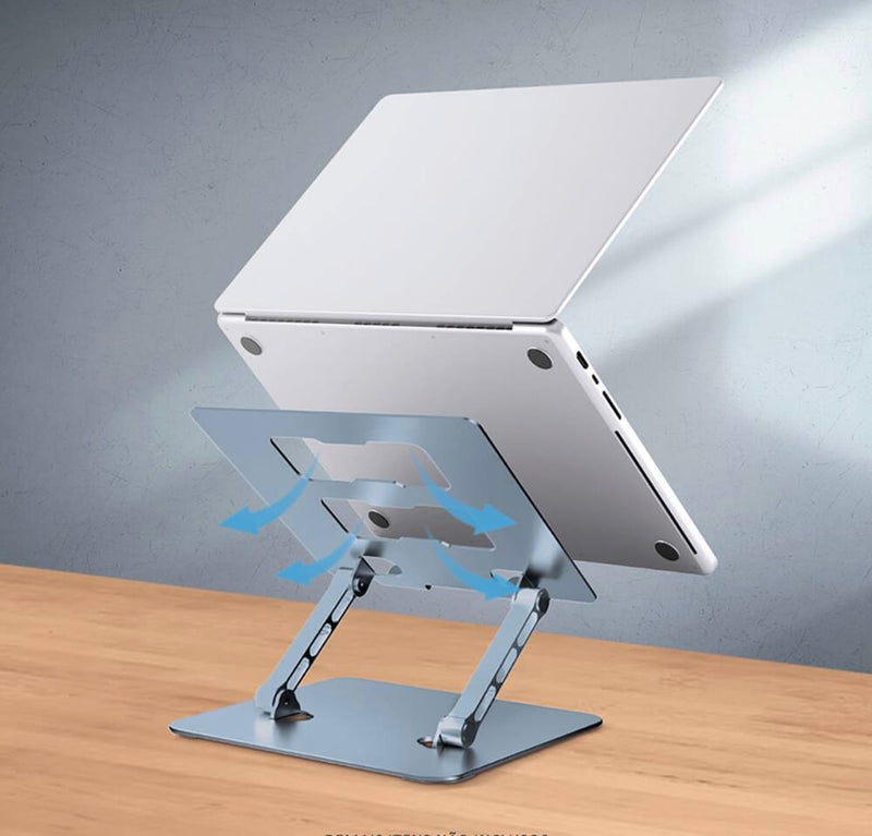 Liga de Alumínio Ajustável Phone Tablet Stand, Suporte para Tablet Laptop, Suporte Dobrável Portátil, Suporte de Refrigeração, Até 17"
