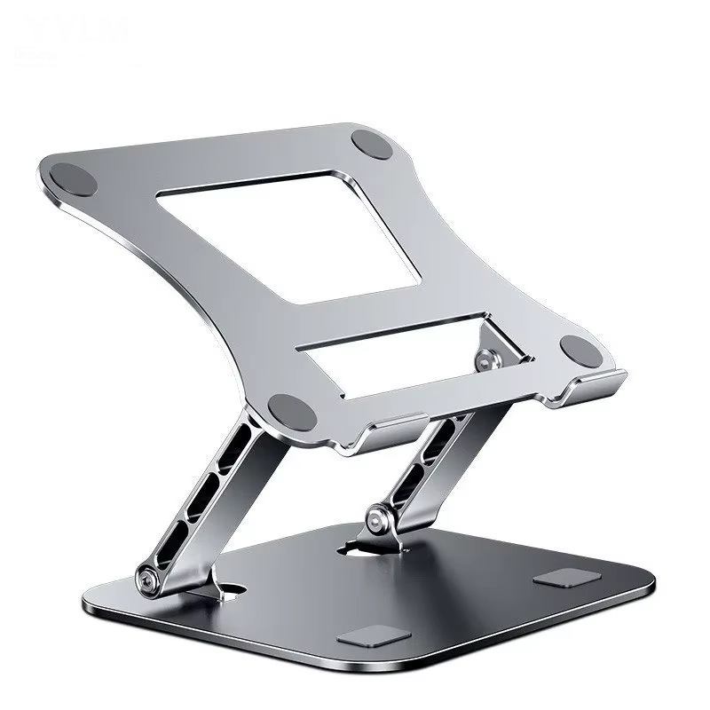 Liga de Alumínio Ajustável Phone Tablet Stand, Suporte para Tablet Laptop, Suporte Dobrável Portátil, Suporte de Refrigeração, Até 17"