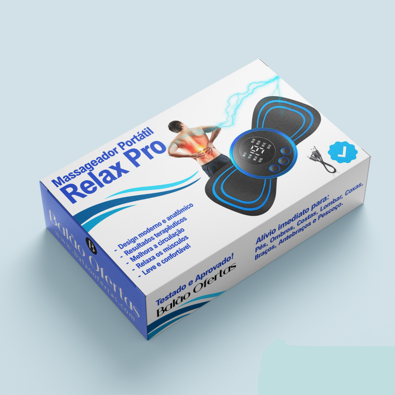 Massageador Portátil e Elétrico Para Dores e Inchaços Relax Pro